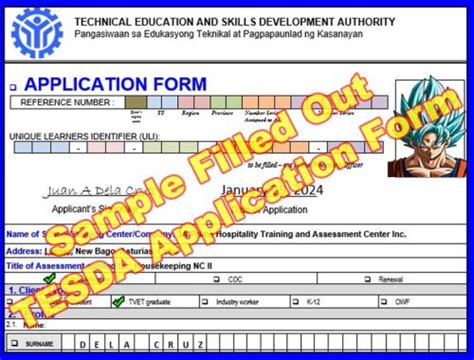 tesda online application form|Steps in Applying for Assessment and Certification .